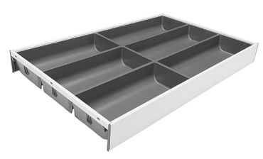 BLUM AMBIA-LINE CUTLERY INSERT Width 300mm Length 450,500,550mm( length 3 option) x Height M 106mm Steel & Soft Touch For NL
