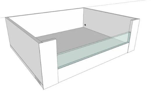 Blum Legrabox C Inner drawer front kit gallery rail  Up to 1200W