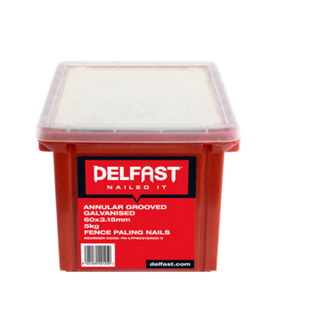 Delfast 60 x 3.15mm Annular Groove Galvanised Fence Paling Loose Nails Availabe in 4 sizes: 2kg,5kg,15kg.