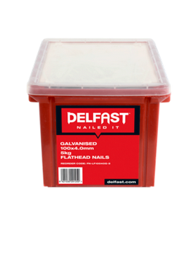 Delfast Galvanised Roof Loose Nails with Washers Available in 2 sizes : 60 x 4.0mmm,75 x 4.0mm -50 Pack - Each