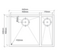 San Sink Stainless Steel AN4015-4040 Right Lisbon Delta Range 1.0mm