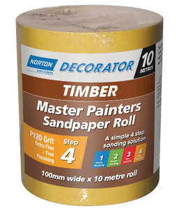 Norton Master Painters Sand Paper Rolls (Timber) 100mm x 10metres A123