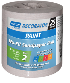 Norton Perforated No-Fil Adalox Rolls (Paint) 100mm x 25metres A239