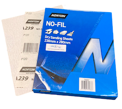 Norton No-Fil Adalox 230x280mm Paper Sheets (Dry Rub) A239 Pack(50pcs)