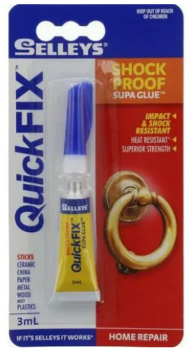 Selleys Quick Fix Supa Glue Shock Proof 3ml - priced per unit Minimum order 8 units