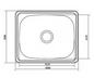 San Sink Stainless Steel E-105-SL Atlas Eco Range .9mm Single Bowl