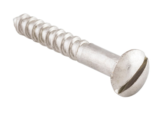 Screw Domed Head Packet 50 Satin Nickel L25 6 Gauge