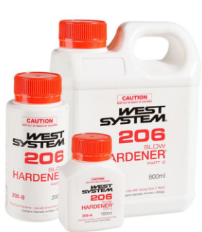 West System 206 Slow Hardener 200 ml,800ml,2Litres,4Litres