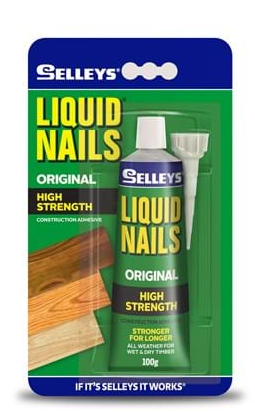 Selleys Liquid Nails 100g,320g (available in: 2 sizes) - priced per unit Minimum order 6 units for 100g, 12 units for 320 )