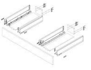 Blum Legrabox pure kitset M height 106mm x 500,550mm ( length 2 option) 40kg sink drawer