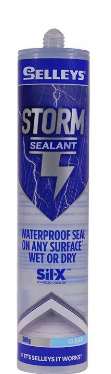 Selleys Storm Sealant Clear 290ml,Clear,Black,Grey (available in: 3 colours) - priced per unit Minimum order 12 units for Clear,6 units for Black,6 units for Grey )